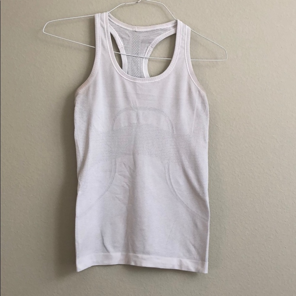 Lululemon white running tank top